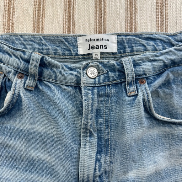 Reformation Val 90s Mid Rise Straight Cropped Jeans Manzanita - Size 29 - Picture 4 of 8